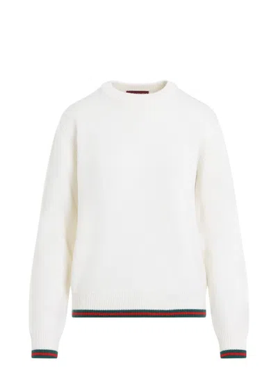 GUCCI WOMEN'S IVORY WOOL BLEND SWEATER