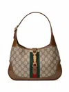 Gucci Jackie 1961 Small Webbing-trimmed Coated-canvas And Leather Shoulder Bag