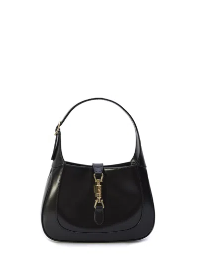Gucci Jackie Small Patent Leather Shoulder Bag In Black