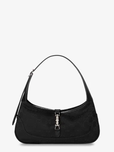 Gucci Women Jackie Slim Gg Canvas Shoulder Bag In Black