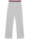 Gucci Cotton Jersey Jogging Pants With Web Detail In Gray
