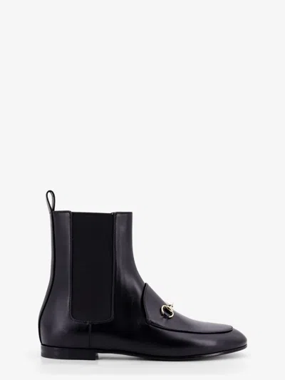 Gucci Women Jordaan Leather Ankle Boots