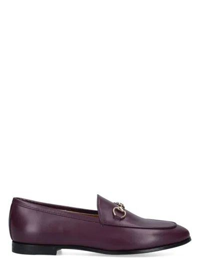 GUCCI WOMEN'S JORDAAN LEATHER LOAFERS