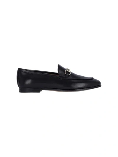 Gucci Jordan Horsebit Leather Loafers In Black