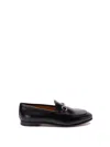 Gucci Polished Black Leather Loafers With Gold-tone Hardware In Black