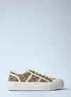 Gucci Gg Monogram Lace-up Sneakers In Neutral