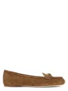 Gucci Women Biscuit Suede Loafers In Brown