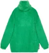 Gucci Mohair-blend Mini Sweater Dress Women In Green