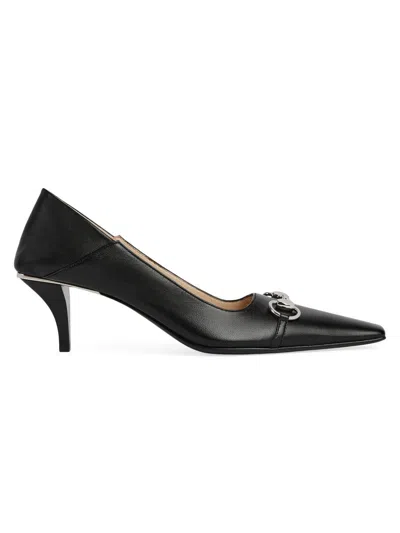 Gucci 55mm Neo Leather Pumps In Black