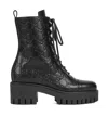 Gucci New Marmont Gg Interlock Leather Combat Boots In Black