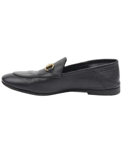 Gucci Women's Lambskin Horsebit Loafer (authentic Pre-loved) In Black