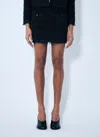 Gucci Lamé Fabric Mini Skirt In Blue