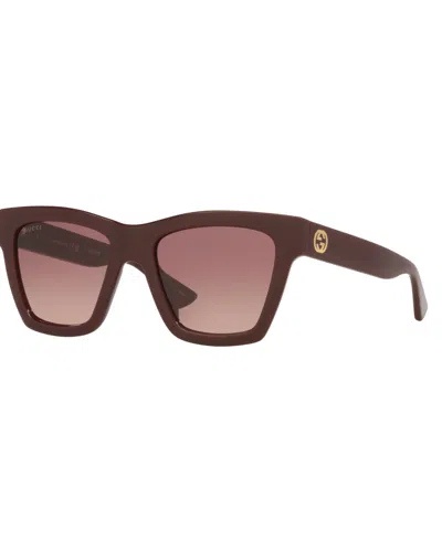 Gucci Women's Large Sunglasses, Gg1714s Gc002332 In Burgundy