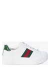 Gucci White Leather Ace Sneakers In White