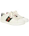 Gucci Women's Leather Ace Sneakers With Bee (authentic Pre-loved) In White
