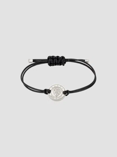 Gucci Women's Leather & Sterling Silver Crest Charm Bracelet In Metallic