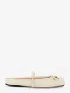 Gucci Women Leather Ballerina Mules In Neutral