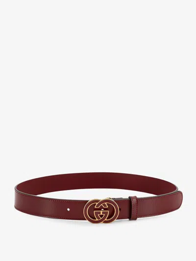 Gucci Women Leather Belt In Brown