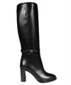 Gucci Buckled Strap High Knee Boots In Black