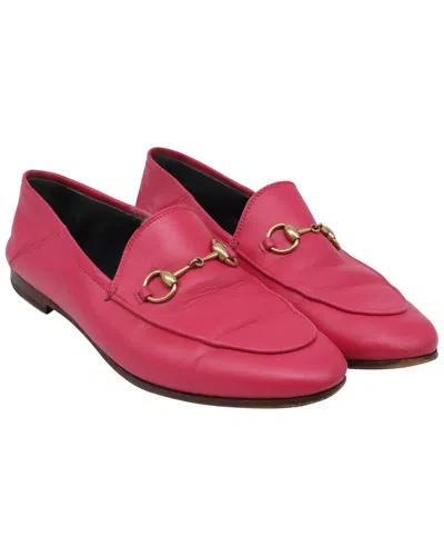 Pre-owned Gucci Women's Leather Brixton Horsebit Loafer (authentic Pre-loved)