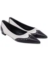 Gucci Women's Leather Brogue Ballet Flat (authentic Pre-loved) In Multi