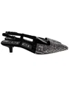 Gucci Crystal Slingback Pumps In In Black Leather