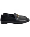 Gucci Women Black Calf Leather Moc Stitching Signature Horsebit Detail Almond Toe Slip-on Style Bran In Black