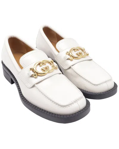 Pre-owned Gucci Women's Leather Interlocking G Loafer (authentic Pre-loved)