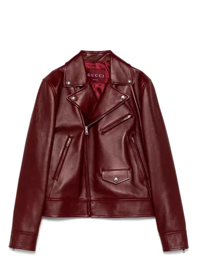 GUCCI WOMEN'S LEATHER JACKET