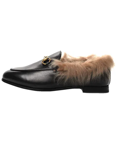 Gucci Women's Leather Jordaan Loafer, Size 35 (authentic Pre-loved) In Black
