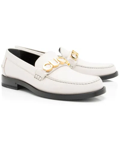 Pre-owned Gucci Women's Leather Logo Moccasin Loafer (authentic Pre-loved)