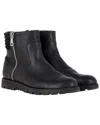 Gucci Women's Leather Micro Gg Zipped Bootie (authentic Pre-loved) In Black
