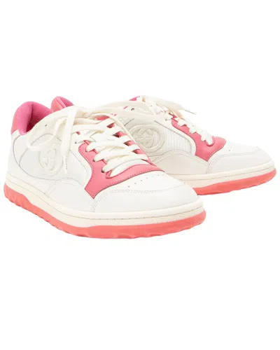 Pre-owned Gucci Women's Leather, Nylon Mac 80 Leather Sneaker (authentic Pre-loved)