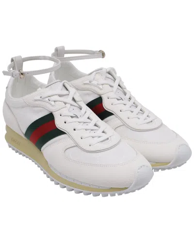 Pre-owned Gucci Women's Leather Re-motion Sneaker (authentic Pre-loved)