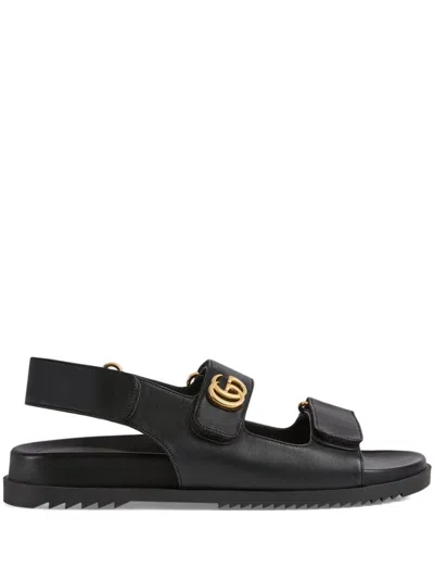 Gucci Women Leather Sandal In Black