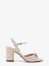 Gucci Women Leather Sandal With Horsebit In Neutral
