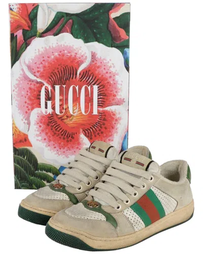 Gucci Women's Leather Sneaker (authentic Pre-loved) In Neutral