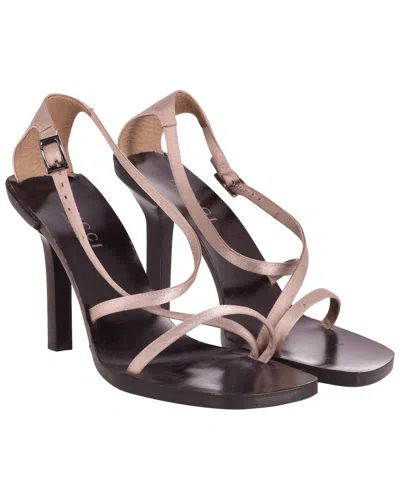 Gucci Women's Leather Strappy Open-toe Heel (authentic Pre-loved) In Black