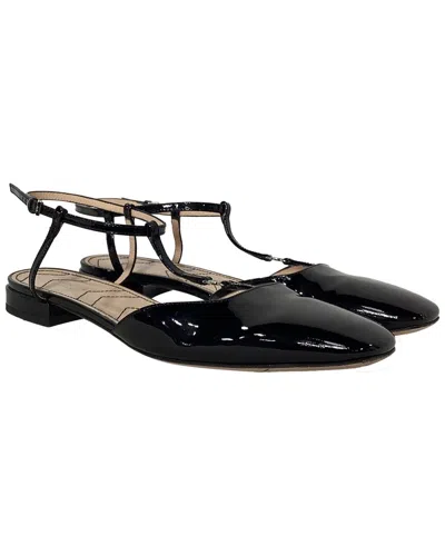 Gucci T-strap Ballet Flats In Black Patent Leather