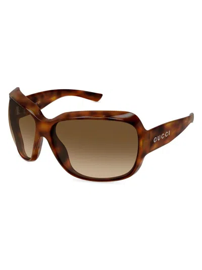 Gucci Eyewear Oversized Frame Sunglasses In Brown