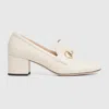 Gucci Lady Horsebit Nappa Leather Pumps In Neutral