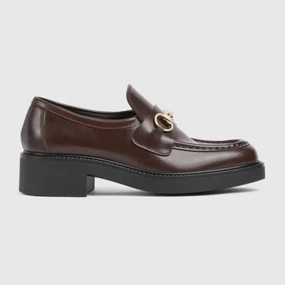 Gucci Women's Loafer With Horsebit In Brown