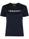 Gucci New 70s Cotton Jersey T-shirt In Blue