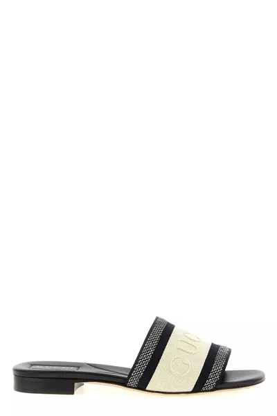 Gucci Women Logo Embroidery Sandals