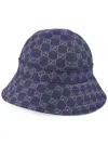 Gucci Gg Cotton Bucket Hat In Blue