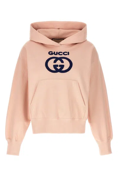 Gucci Women Logo Hoodie In Pink
