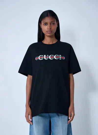 GUCCI GUCCI WOMEN LOGO MOTIF T-SHIRT
