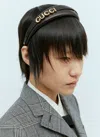 Gucci Women Logo Plaque Headband In Black