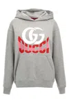 Gucci Cotton Jersey Hooded Sweatshirt In Gray