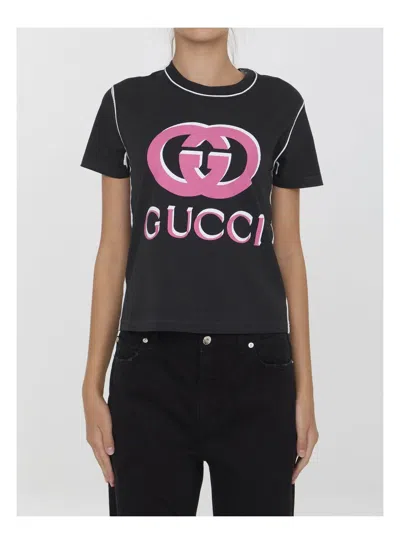 GUCCI WOMEN'S LOGO PRINT T-SHIRT